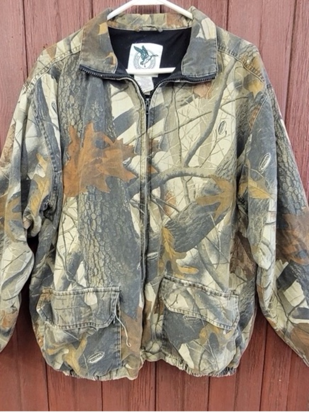 Realtree Men's Camouflage Zip Field Jacket - Green/Brown/Tan